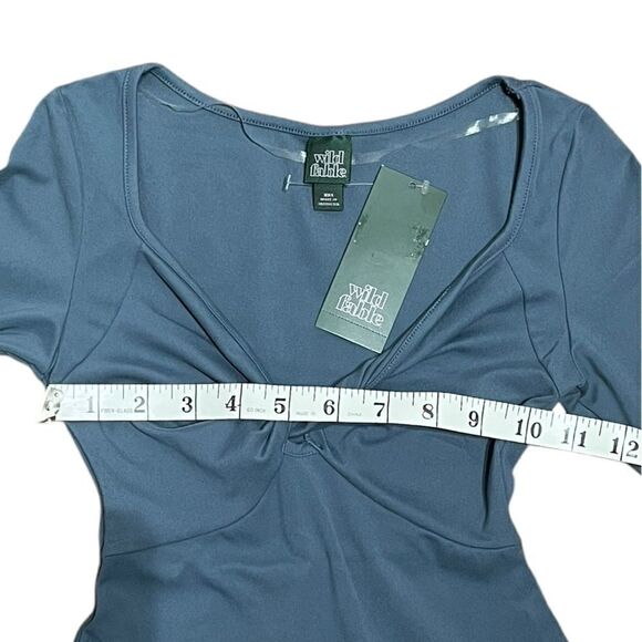 Wild Fable Juniors Twist Front Long Sleeve Dress, Size XXS, NWT - Picture 7 of 10